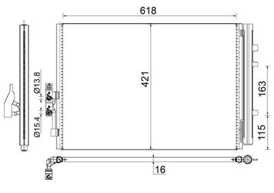Condenser, air conditioning MAHLE AC 779 000S