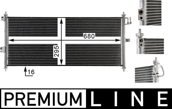 MAHLE AC 788 000P Condenser, air conditioning