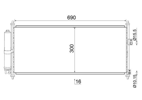 MAHLE AC 788 000S Condenser, air conditioning