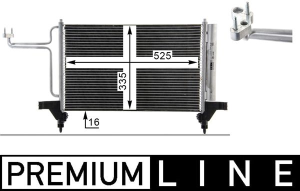 MAHLE AC 790 000P Condenser, air conditioning