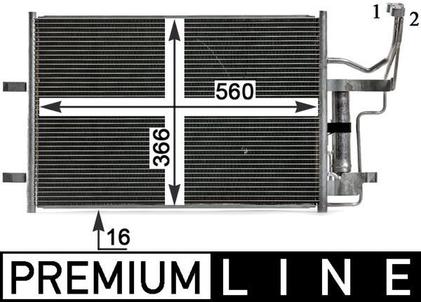 MAHLE AC 791 000P Condenser, air conditioning