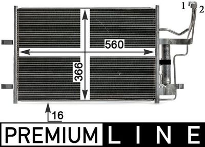 Condenser, air conditioning MAHLE AC 791 000P