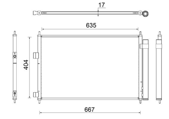 MAHLE AC 798 000S Condenser, air conditioning