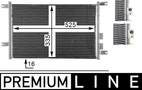 MAHLE AC 804 000P Condenser, air conditioning