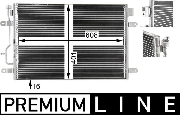 MAHLE AC 807 000P Condenser, air conditioning