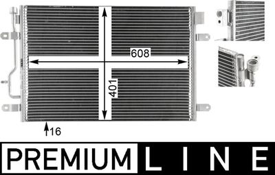 Condenser, air conditioning MAHLE AC 807 000P