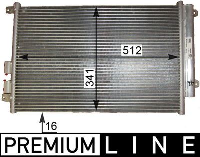 Condenser, air conditioning MAHLE AC 809 000P