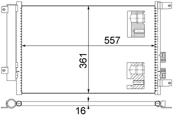 MAHLE AC 809 000S Condenser, air conditioning