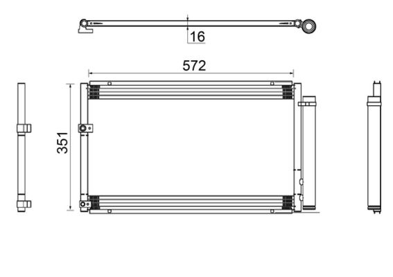 MAHLE AC 813 000S Condenser, air conditioning
