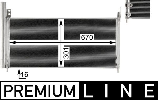 MAHLE AC 818 000P Condenser, air conditioning