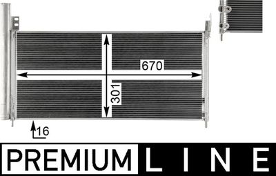 Condenser, air conditioning MAHLE AC 818 000P