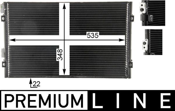 MAHLE AC 820 000P Condenser, air conditioning