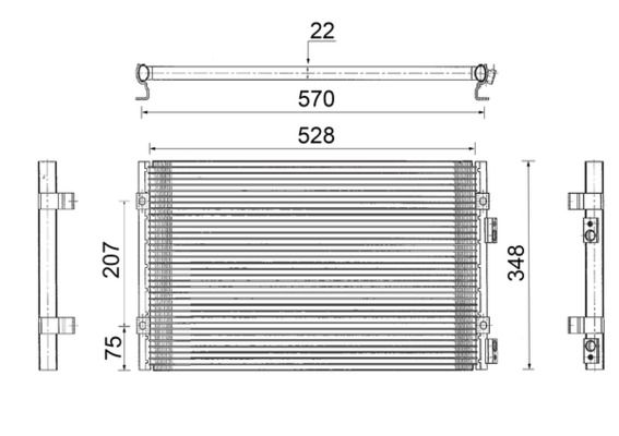 MAHLE AC 820 000S Condenser, air conditioning