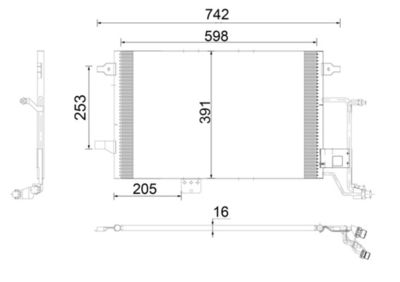 Condenser, air conditioning MAHLE AC 822 000S