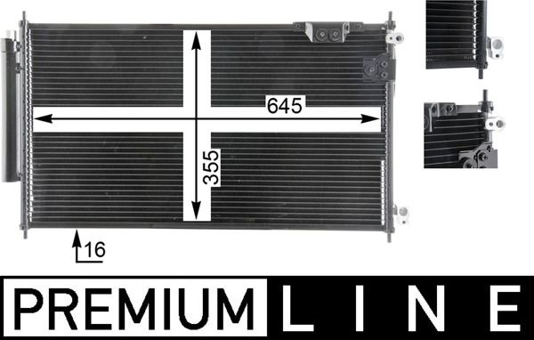 MAHLE AC 826 000P Condenser, air conditioning