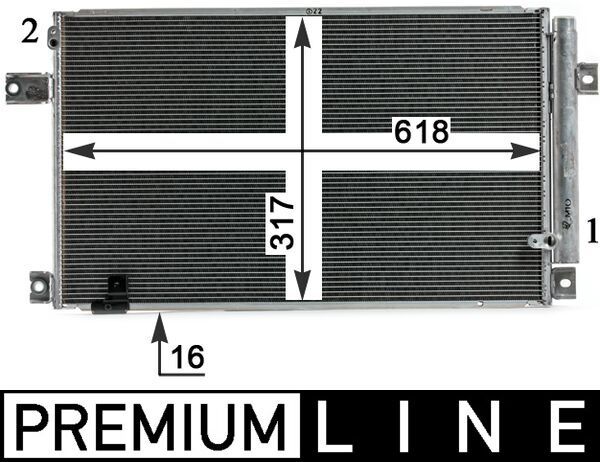 MAHLE AC 828 000P Condenser, air conditioning