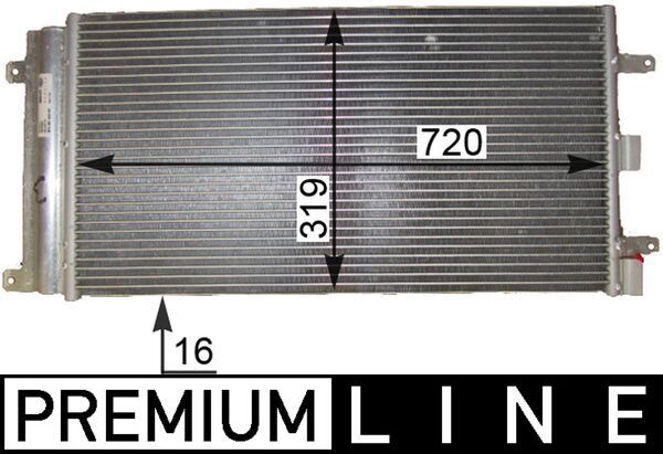 MAHLE AC 830 000P Condenser, air conditioning