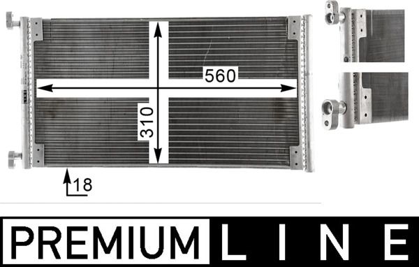 MAHLE AC 832 000P Condenser, air conditioning