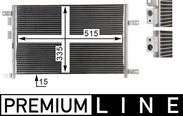 MAHLE AC 834 000P Condenser, air conditioning