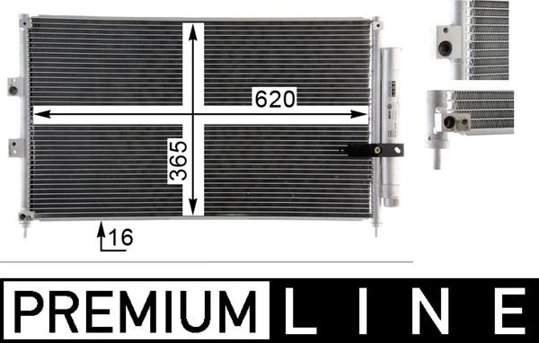 MAHLE AC 835 000P Condenser, air conditioning