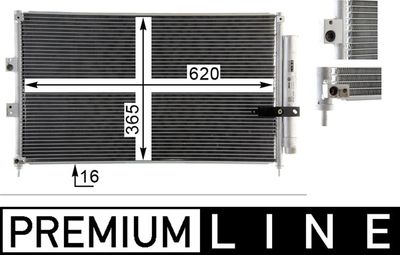 Condenser, air conditioning MAHLE AC 835 000P