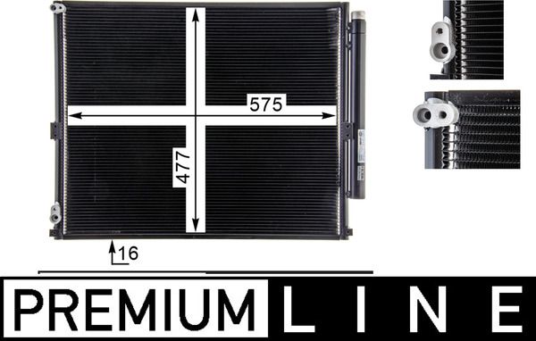 MAHLE AC 838 000P Condenser, air conditioning