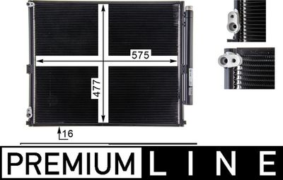 Condenser, air conditioning MAHLE AC 838 000P