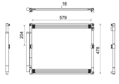 Condenser, air conditioning MAHLE AC 838 000S