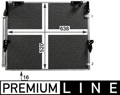 Condenser, air conditioning MAHLE AC 840 000P
