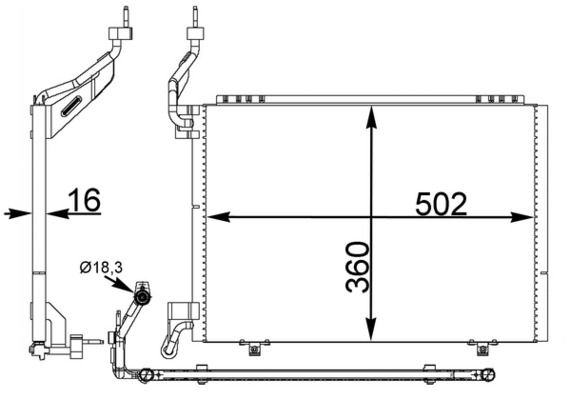 MAHLE AC 846 000S Condenser, air conditioning