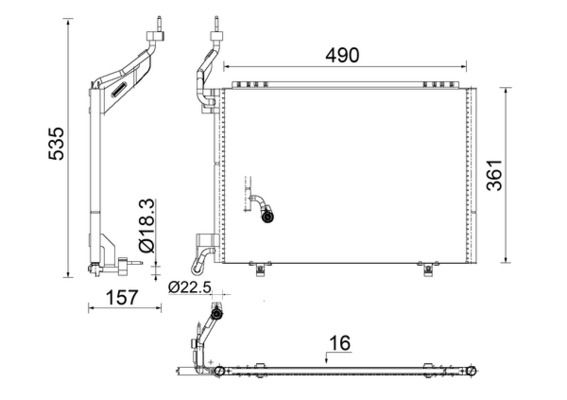 MAHLE AC 847 000S Condenser, air conditioning