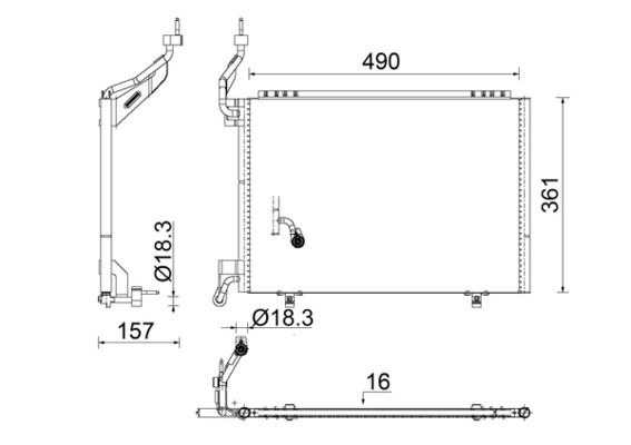 MAHLE AC 848 000S Condenser, air conditioning