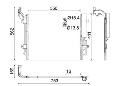 Condenser, air conditioning MAHLE AC 849 000S