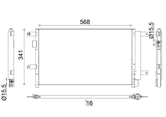 MAHLE AC 857 000S Condenser, air conditioning