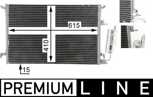 MAHLE AC 859 000P Condenser, air conditioning