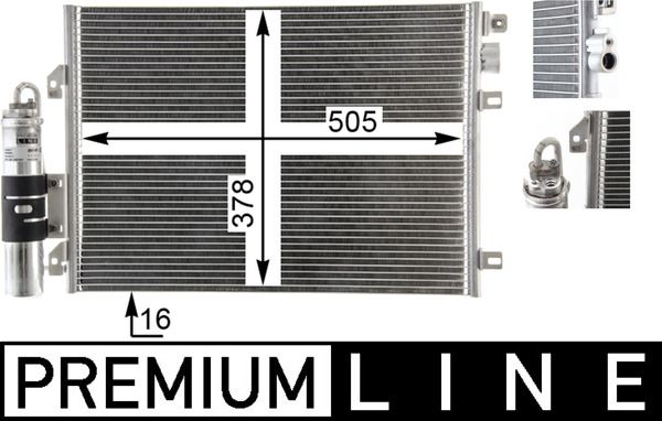 MAHLE AC 860 000P Condenser, air conditioning