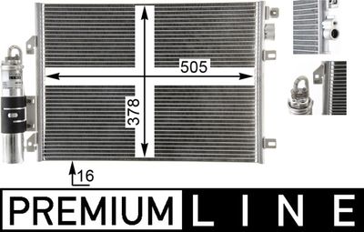 Condenser, air conditioning MAHLE AC 860 000P