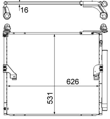 MAHLE AC 863 000S Condenser, air conditioning
