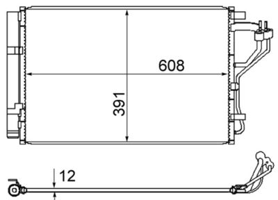 Condenser, air conditioning MAHLE AC 867 000S