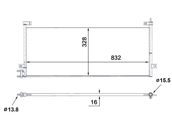 MAHLE AC 884 000S Condenser, air conditioning