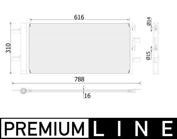 MAHLE AC 891 000P Condenser, air conditioning