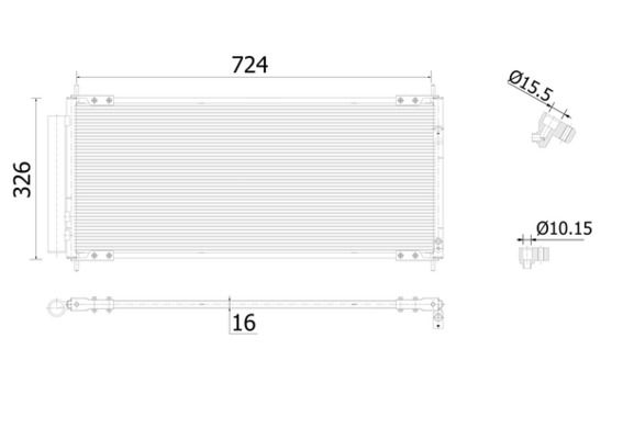 MAHLE AC 904 000S Condenser, air conditioning