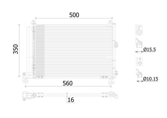 MAHLE AC 905 000S Condenser, air conditioning