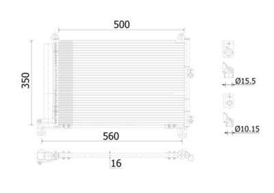 Condenser, air conditioning MAHLE AC 905 000S