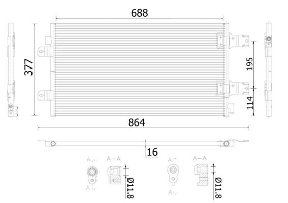 MAHLE AC 906 000S Condenser, air conditioning
