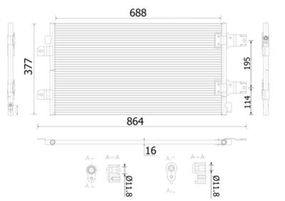 Condenser, air conditioning MAHLE AC 906 000S