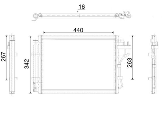 MAHLE AC 917 000P Condenser, air conditioning