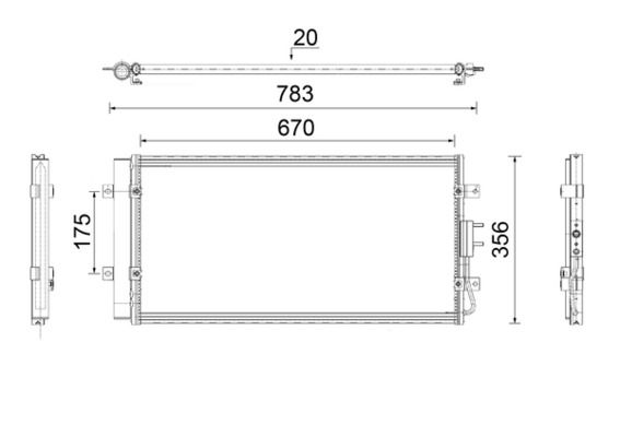 MAHLE AC 921 000P Condenser, air conditioning