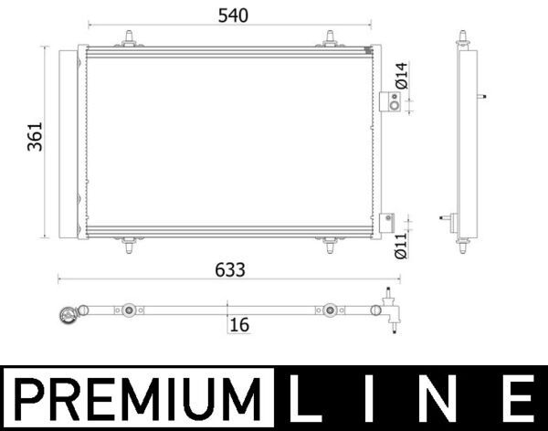 MAHLE AC 922 000P Condenser, air conditioning