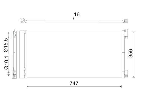 MAHLE AC 925 000S Condenser, air conditioning